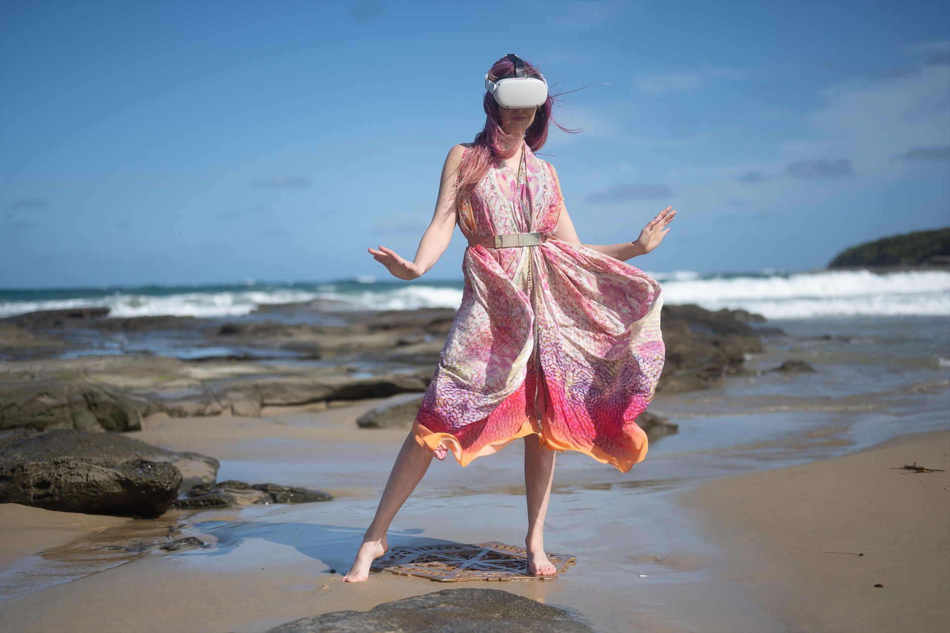 Melissa Warner, VR on the shoreline